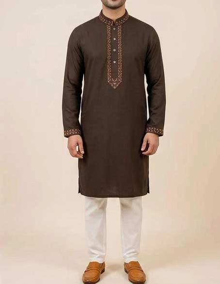 Mens  Embroidered Panjabi Taati-A02