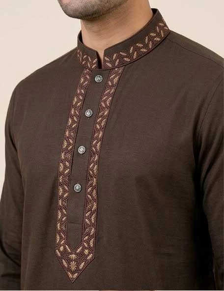 Mens  Embroidered Panjabi Taati-A02